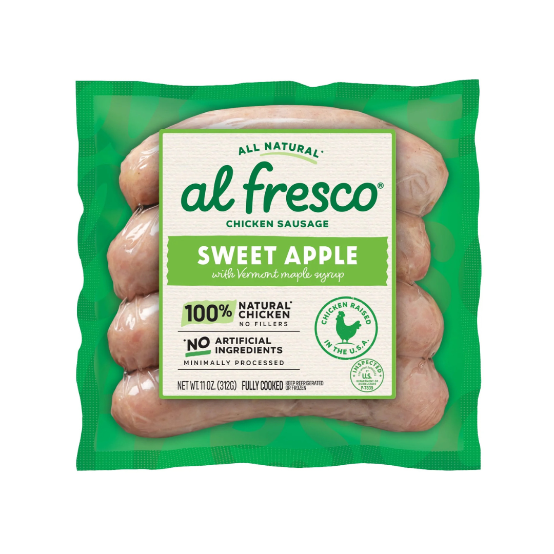 Chicken sausage with sweet apple