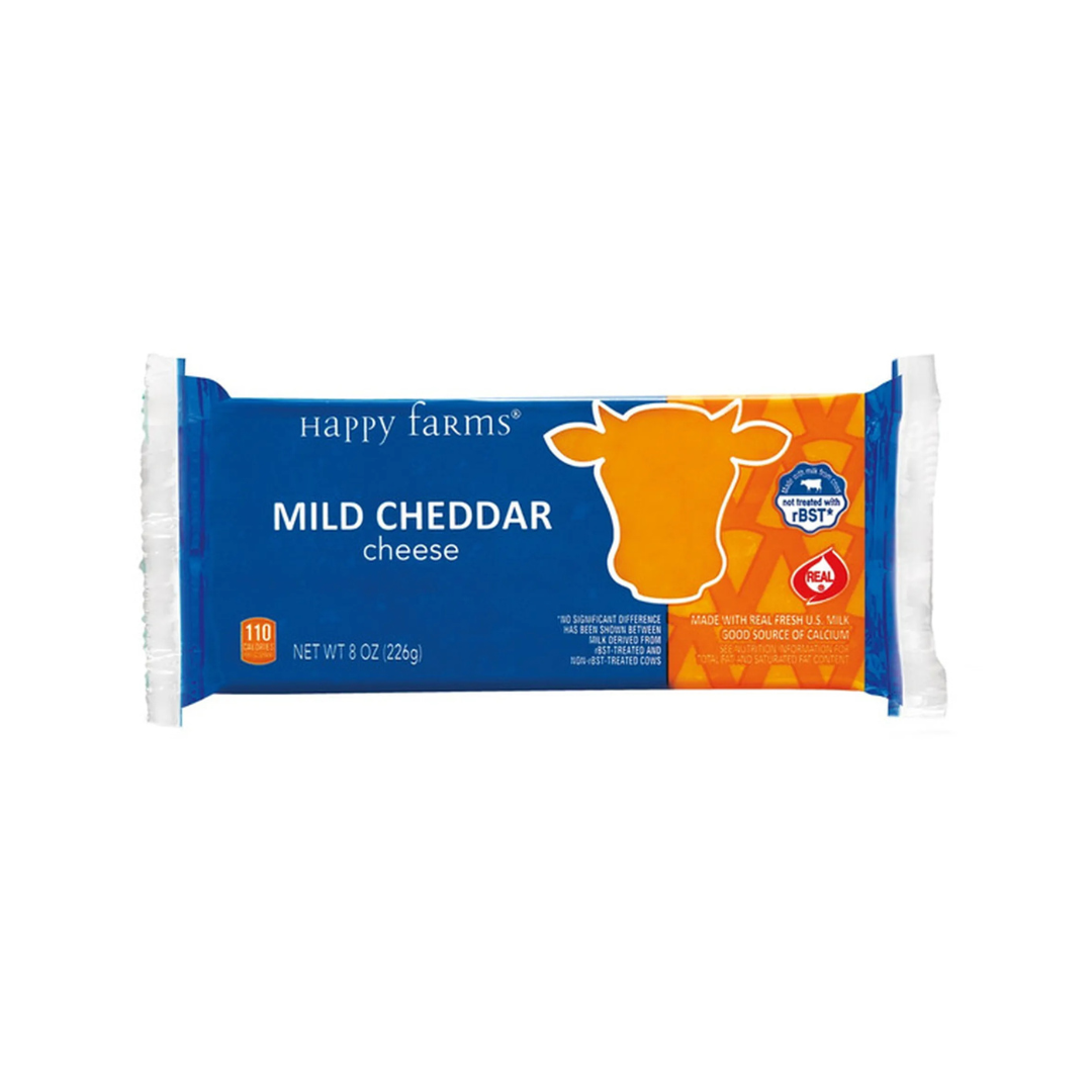 Block of mild cheddar cheese