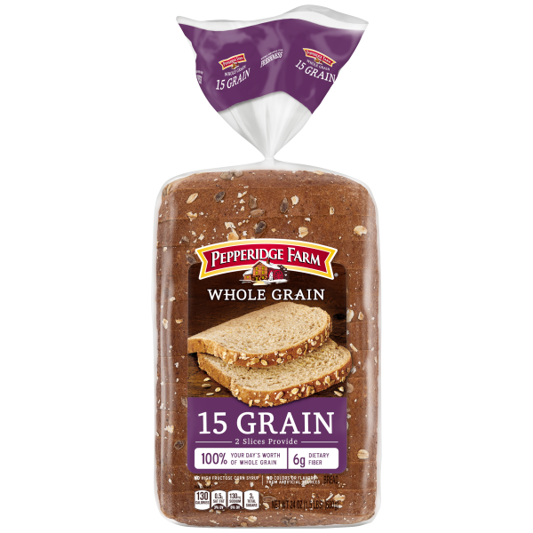 15-grain whole wheat bread