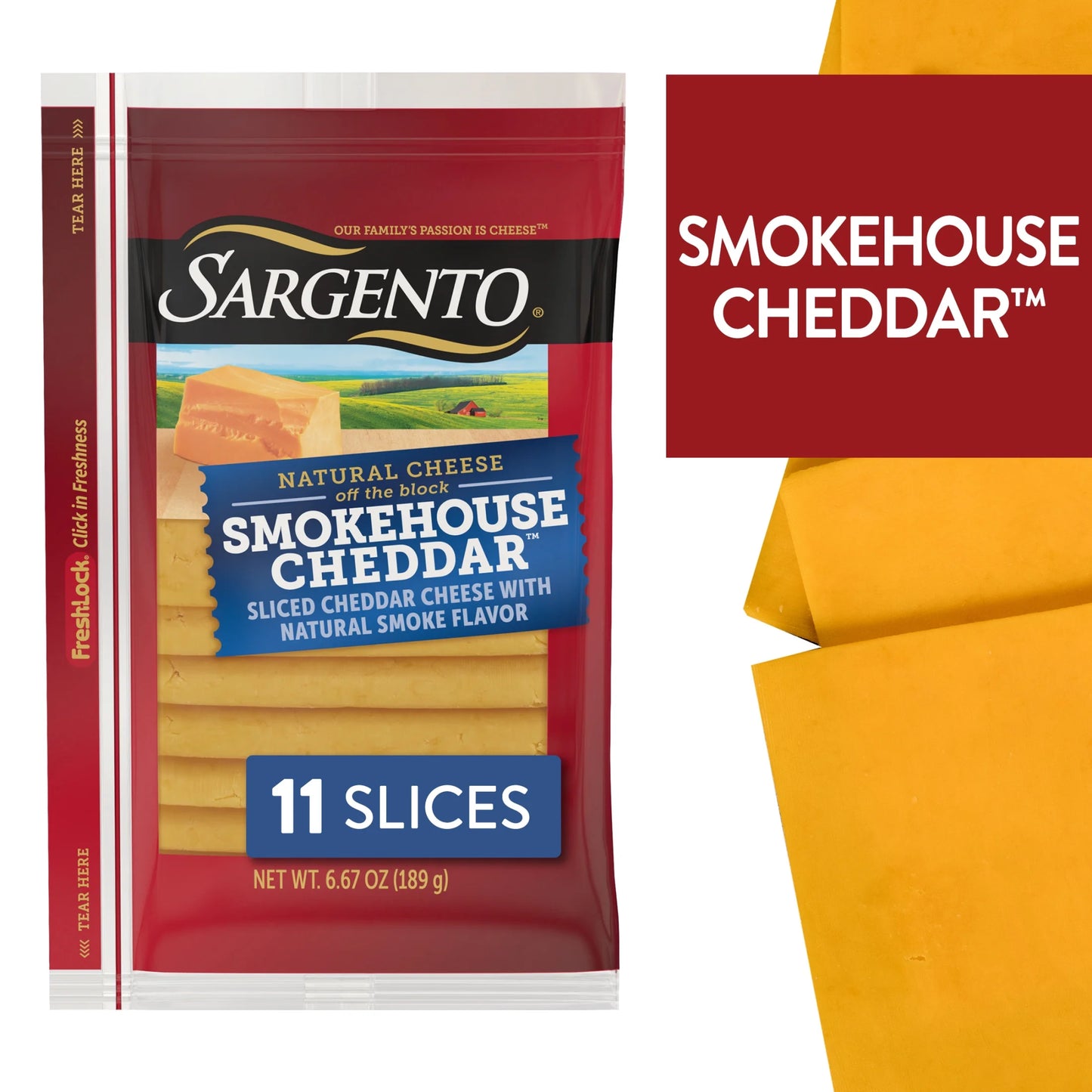 Natural smoked cheddar cheese