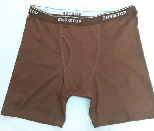 SNS 1 STOP BOXER BRIEFS SOLID COLOR UNDERWEAR - EXTRA LARGE, brown image