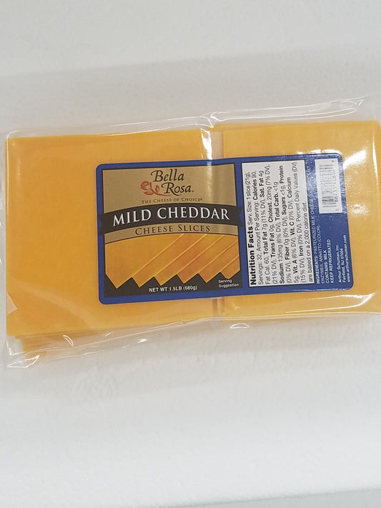 Bella Rose Mild Cheddar Cheese -  1.5 Lb Package
