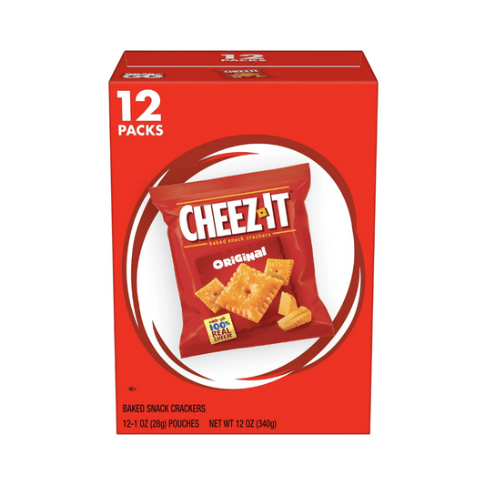 Cheez-It Original Cheese Crackers, Baked Snack Crackers, 12 Count