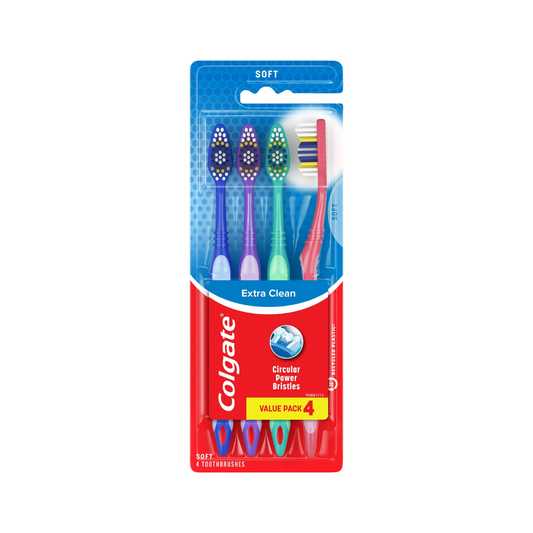 Colgate Extra Clean Full Head Adult Manual Toothbrush - Soft - 4 Pack