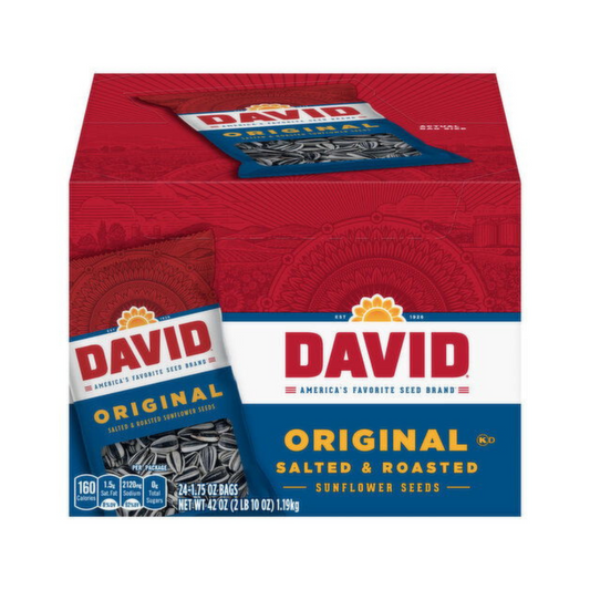 David Original Sunflower Seeds - 1.75 oz - 24 pk