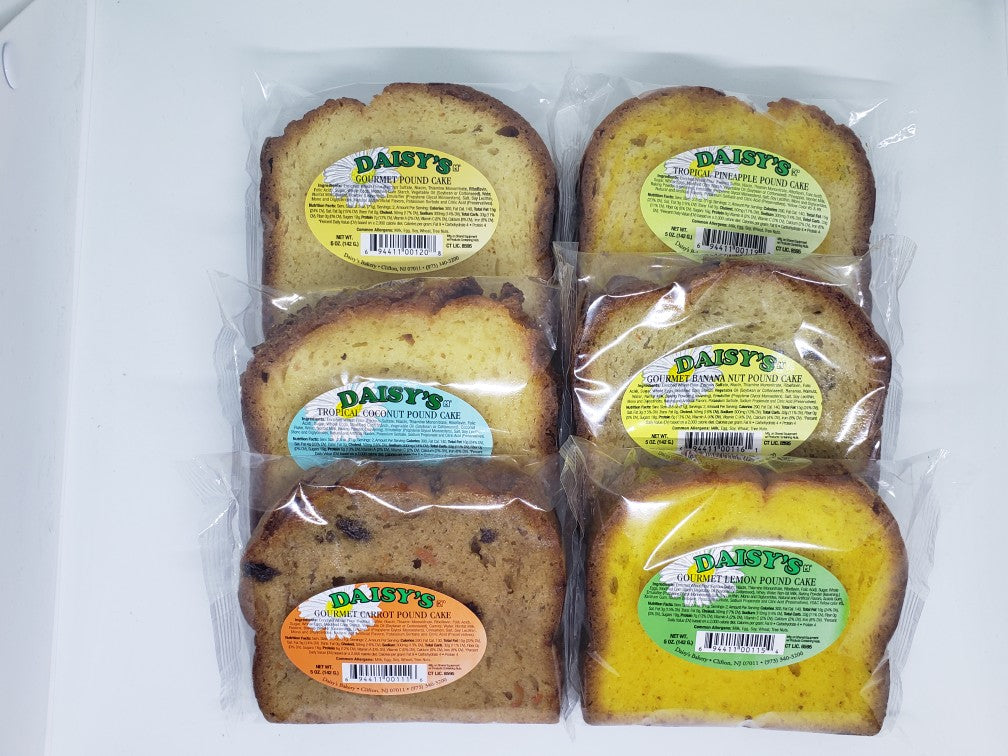 Daisy's Slice pound Cakes by the dozen 12 ct - Coconut Pound Cake