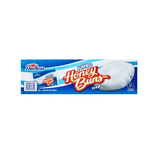 Duchess Jumbo Iced Honey Buns - 4.75 Oz - 12 Pk