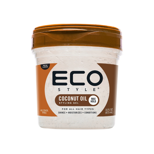 Hair Gel alcohol Free - Eco Style Coconut Oil Hair Styling Gel - 16 oz - Moisturizing Unisex