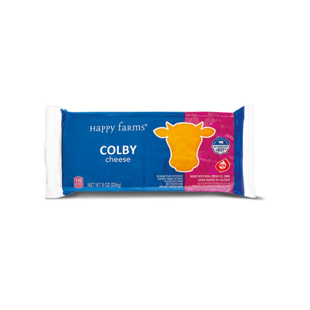 Happy Farms Colby Cheese Block 8 oz