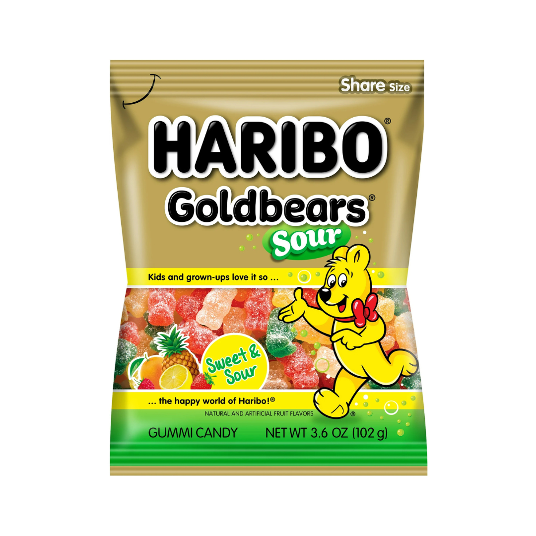 Haribo Gold Bears - Haribo Gummys Sour - 3.6 Oz