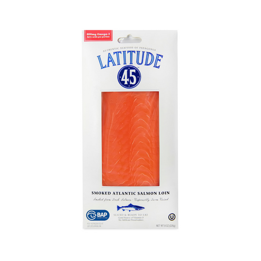 Latitude 45 Atlantic Smoked Salmon Pre Sliced Loin