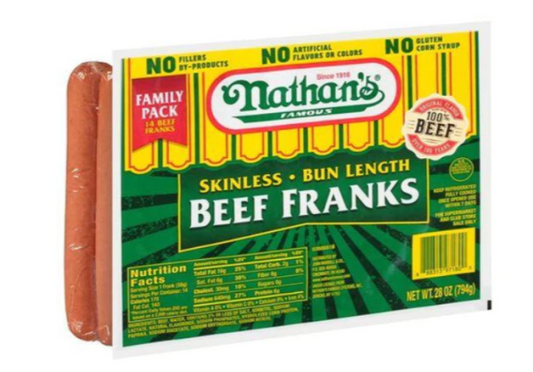 Nathan Frank’s - Nathans Skinless Beef Franks
