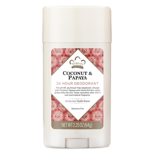 Coconut oil and papaya deodorant stick