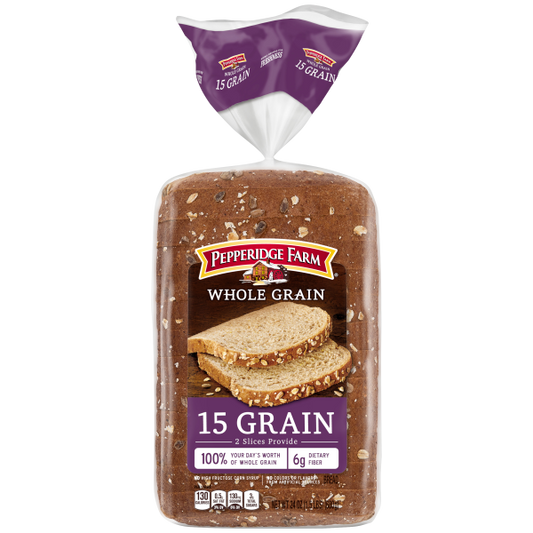 Pepperidge Farm Whole Grain 15 Grain Bread, 24 oz Loaf