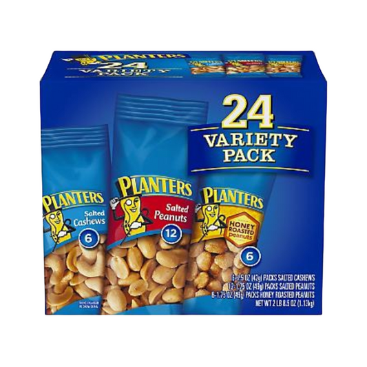 Planters Variety Pack Cashews & Peanuts 24 pk. 40.5 oz