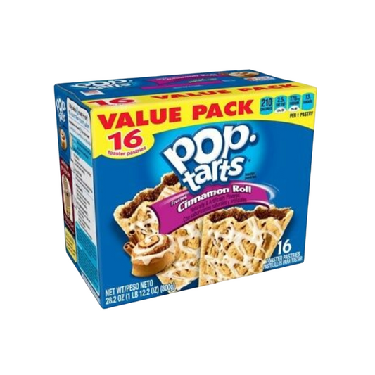 Pop-Tarts Breakfast Toaster Pastries Frosted Cinnamon Roll Value Pack 27 Oz 16 Toaster Pastries