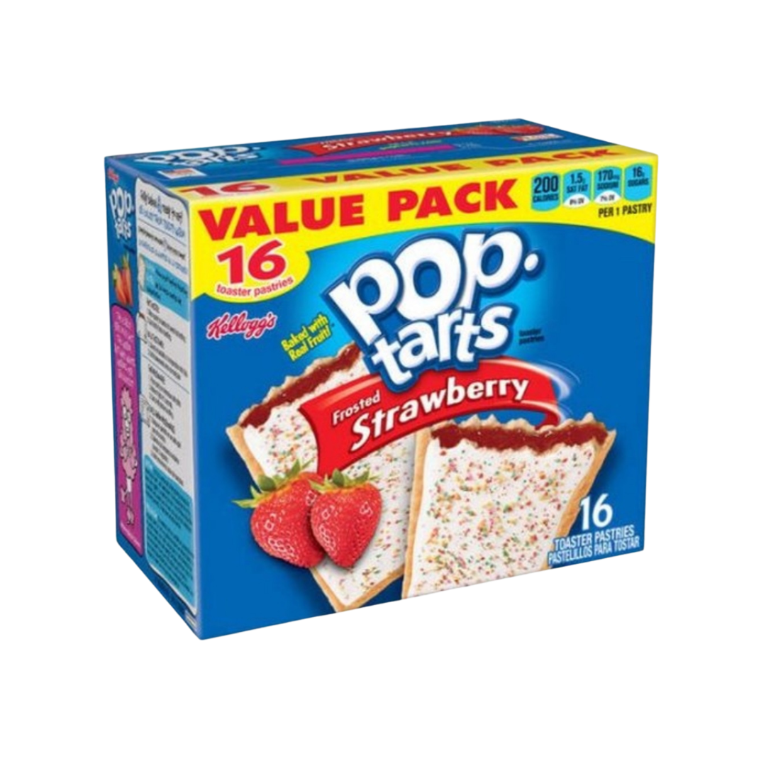 Pop-Tarts Breakfast Toaster Pastries Frosted Strawberry Value Pack, 27 Oz 16 Toaster Pastries