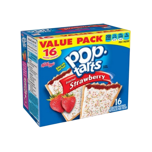 Pop-Tarts Breakfast Toaster Pastries Frosted Strawberry Value Pack, 27 Oz 16 Toaster Pastries