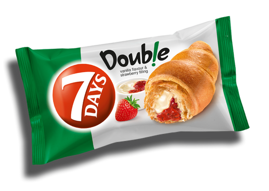 Soft Croissant, Strawberry & Vanilla Filling (Pack of 12)