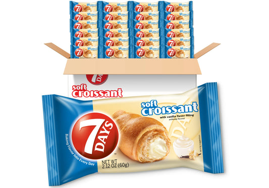 Soft Croissant, Vanilla Filling (Pack of 12)