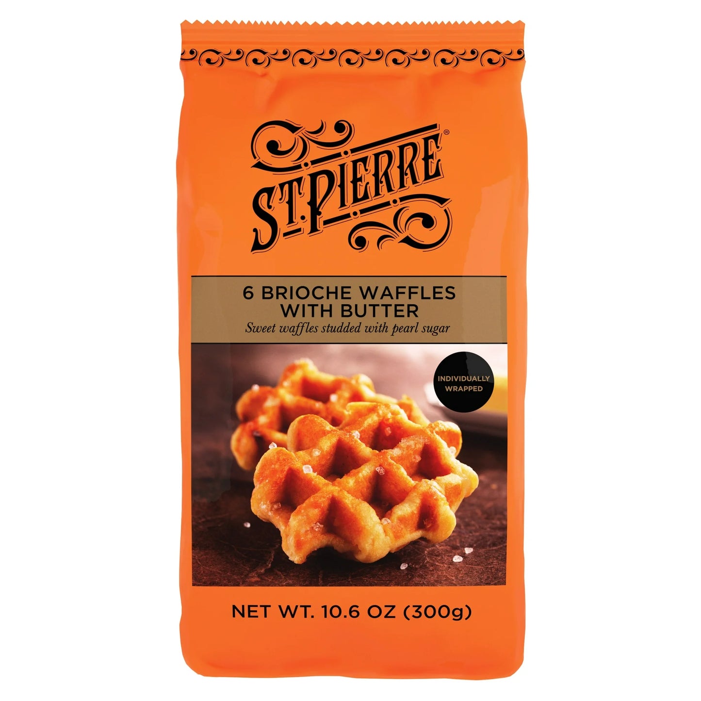 St. Pierre Brioche Waffles with Butter, 6 Ct, 10.6 oz