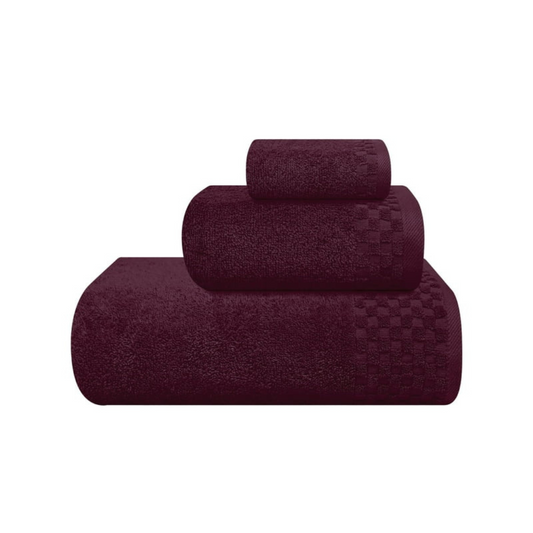 Towel Set Imported 3 Peace Set - Burgundy/Maroon/Lavender/Pink