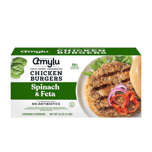 Amylu Spinach & Feta Chicken Burger, 2 lbs