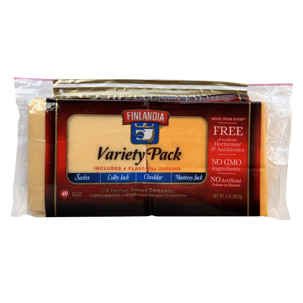 Variety pack of four cheeses